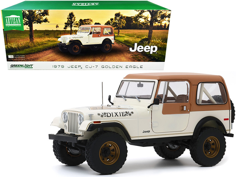 1979 Jeep CJ-7 Golden Eagle Dixie Cream 1/18 Diecast Model Car Greenlight 19065