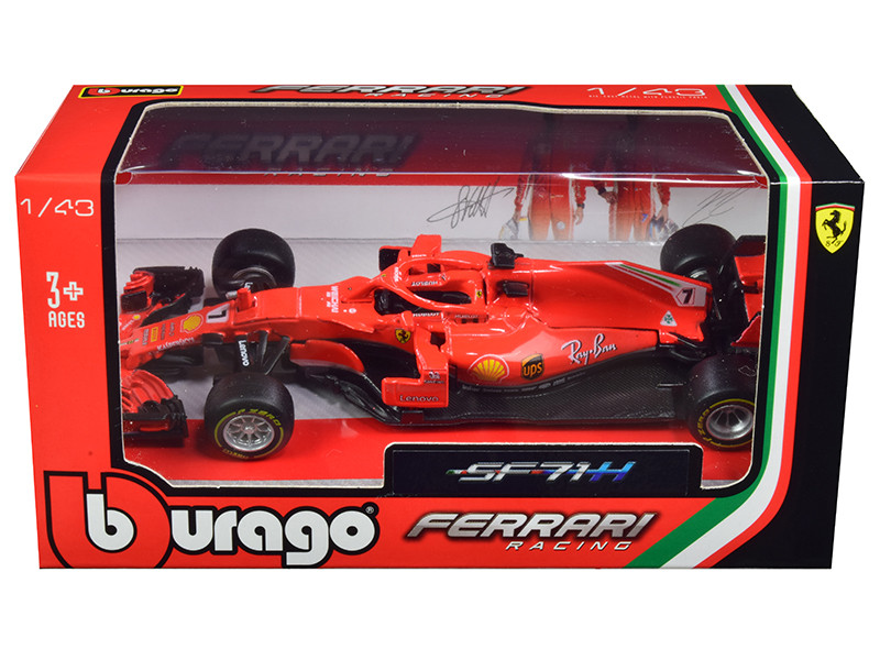 Ferrari Racing SF71H #7 Kimi Raikkonen F1 Formula One Car 1/43 Diecast Model Car Bburago 36809
