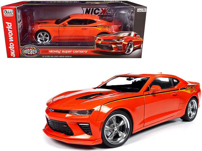 2016 Chevrolet Nickey Super Camaro Hugger Orange with Stripes and Flames 
