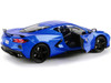 2020 Chevrolet Corvette C8 Stingray Blue Metallic Timeless Legends 1/24 Diecast Model Car Motormax 79360