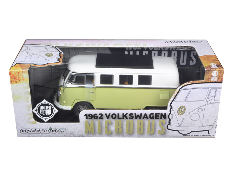 1962 Volkswagen Microbus Olive Green Limited to 300pc 1/18 Diecast Model Car by Greenlight