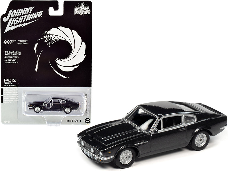 1987 Aston Martin V8 James Bond 007 No Time to Die 2020 Movie Pop Culture Series 1/64 Diecast Model Car Johnny Lightning JLPC001 JLSP097