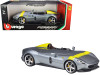 Ferrari Monza SP1 Silver Metallic Yellow Stripes 1/18 Diecast Model Car Bburago 16013