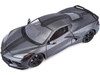 2020 Chevrolet Corvette Stingray C8 Dark Gray Metallic Racing Stripes 1/18 Diecast Model Car Maisto 31447