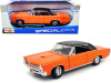 1965 Pontiac GTO Hurst Orange Black Top White Stripes Special Edition 1/18 Diecast Model Car Maisto 31885