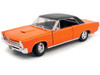 1965 Pontiac GTO Hurst Orange Black Top White Stripes Special Edition 1/18 Diecast Model Car Maisto 31885