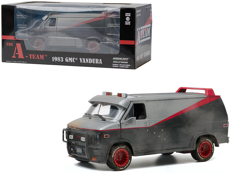 1983 GMC Vandura Van Weathered Version Bullet Holes The A-Team 1983 1987 TV Series 1/24 Diecast Model Greenlight 84112