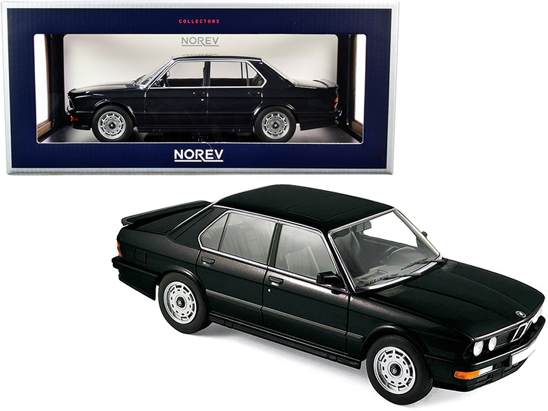 1986 BMW M535i Black Metallic 1/18 Diecast Model Car Norev 183263