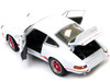 Porsche 911 Carrera RS 2.7 White Red Stripes NEX Models 1/24 Diecast Model Car Welly 24086