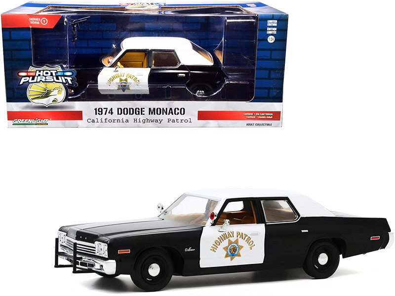Greenlight 1978 Plymouth Fury Florida Highway Patrol Black and Yellow Hot Pursuit 1//24 Diecast Model Car 85512