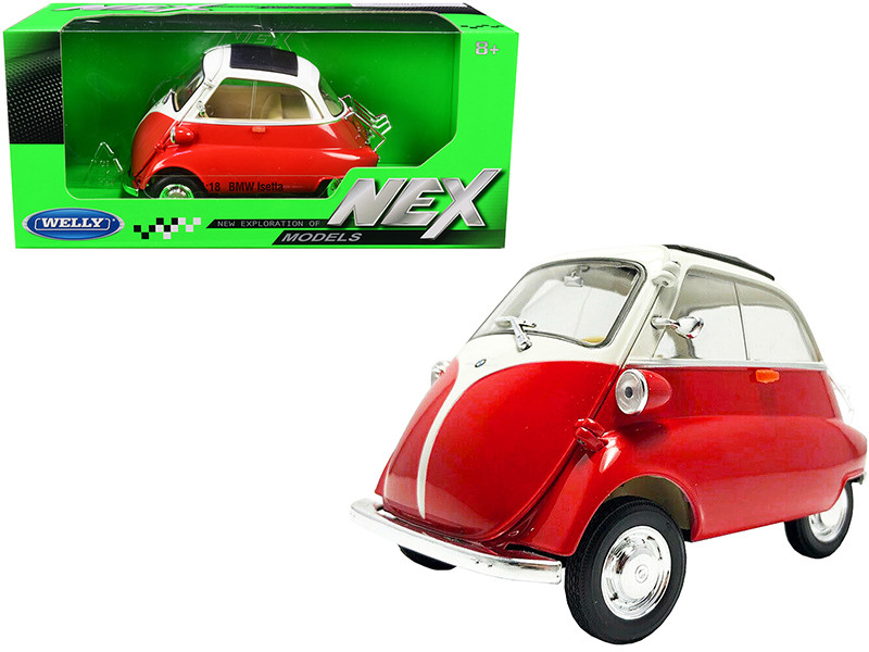 BMW Isetta Red White NEX Models 1/18 Diecast Model Car Welly 24096