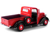1937 Ford Pickup Truck Red 1/24 Diecast Car Model Motormax 73233