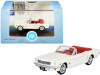 1965 Ford Mustang Convertible Wimbledon White Goldfinger Red Interior 1/87 HO Scale Diecast Model Car Oxford Diecast 87MU65005