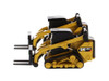 Set of 2 pieces CAT Caterpillar 272D2 Skid Steer Loader CAT Caterpillar 297D2 Compact Track Loader Accessories 1/64 Diecast Models Diecast Masters 85693