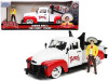 1953 Chevrolet Pickup Truck White Red Charro Man Diecast Figurine Tapatio 1/24 Diecast Model Car Jada 31968