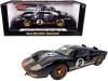 1966 Ford GT-40 MK II #2 Black Silver Stripes After Race Dirty Version 1/18 Diecast Model Car Shelby Collectibles SC431