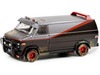 1983 GMC Vandura Van B.A. Black Silver Red Stripe Dirty Version The A-Team 1983 1987 TV Series Hollywood Special Edition 1/64 Diecast Model Car Greenlight 44865 F