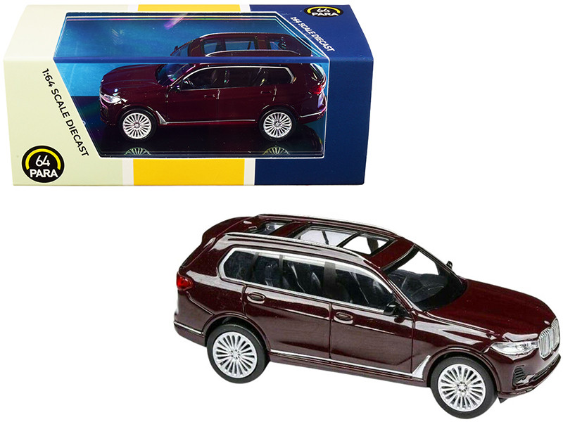 BMW X7 Ametrine Red Metallic 1/64 Diecast Model Car Paragon PA-55194
