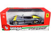 Ferrari Monza SP1 Silver Metallic Yellow Stripes 1/24 Diecast Model Car Bburago 26027