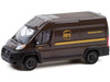 2018 Ram ProMaster 2500 Cargo High Roof Van Brown United Parcel Service UPS Worldwide Services Route Runners Series 2 1/64 Diecast Model Greenlight 53020 D
