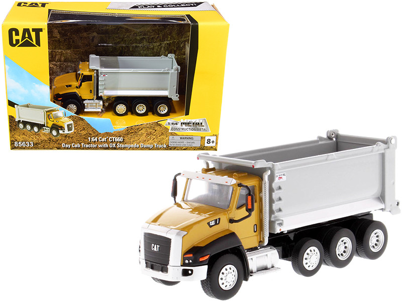CAT Caterpillar CT660 Day Cab Tractor OX Stampede Dump Truck Play & Collect Series 1/64 Diecast Model Diecast Masters 85633
