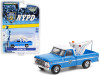 1979 Ford F-250 Tow Truck Drop In Tow Hook Blue White Top New York City Police Dept NYPD Hobby Exclusive 1/64 Diecast Model Car Greenlight 30224