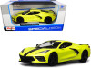 2020 Chevrolet Corvette Stingray Z51 Coupe Yellow Black Stripes 1/24 Diecast Model Car Maisto 31527