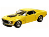 1970 Ford Mustang Boss 429 Yellow 1/24 Diecast Model Car Motormax 73303