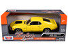 1970 Ford Mustang Boss 429 Yellow 1/24 Diecast Model Car Motormax 73303