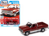 1981 Chevrolet Silverado 10 Fleetside Carmine Red White Red Interior Muscle Trucks Limited Edition 19504 pieces Worldwide 1/64 Diecast Model Car Auto World 64302 AWSP062 A