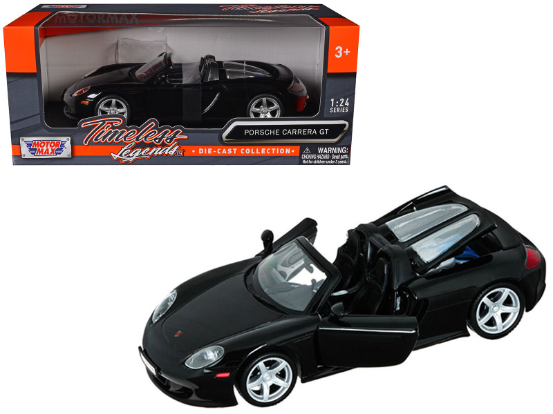Porsche Carrera GT Black 1/24 Diecast Car Model Motormax 73305
