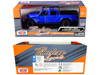 2021 Jeep Gladiator Overland Open Top Pickup Truck Blue Metallic 1/24 1/27 Diecast Model Car Motormax 79367