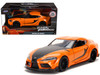 Toyota GR Supra Orange Black Stripes Fast & Furious 9 F9 2021 Movie 1/32 Diecast Model Car Jada 32016