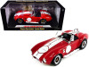 1965 Shelby Cobra 427 S/C Red White Stripes Printed Carroll Shelby's Signature Trunk 1/18 Diecast Model Car Shelby Collectibles SC122-1