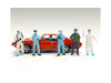 Hazmat Crew 6 piece Figurine Set 1/24 Scale Models American Diorama 76367 76368 76369 76370 76371 76372