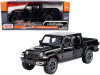 2021 Jeep Gladiator Rubicon Closed Top Pickup Truck Black 1/24 1/27 Diecast Model Car Motormax 79368