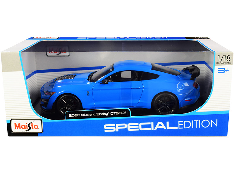 2020 Ford Mustang Shelby GT500 Light Blue Special Edition 1/18 Diecast Model Car Maisto 31452