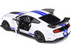 2020 Ford Mustang Shelby GT500 White Blue Stripes Special Edition 1/18 Diecast Model Car Maisto 31452