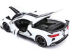 2020 Chevrolet Corvette Stingray C8 Coupe High Wing White Black Stripes 1/18 Diecast Model Car Maisto 31455