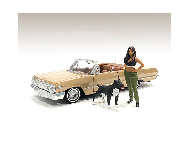 Lowriderz Figurine IV Dog 1/18 Scale Models American Diorama 76276