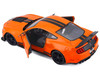 2020 Ford Mustang Shelby GT500 Bright Orange Black Stripes 1/24 Diecast Model Car Maisto 31532