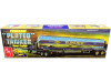 Skill 3 Model Kit Fruehauf Plated Tanker Semi-Trailer Sunoco 1/25 Scale Model AMT AMT1239