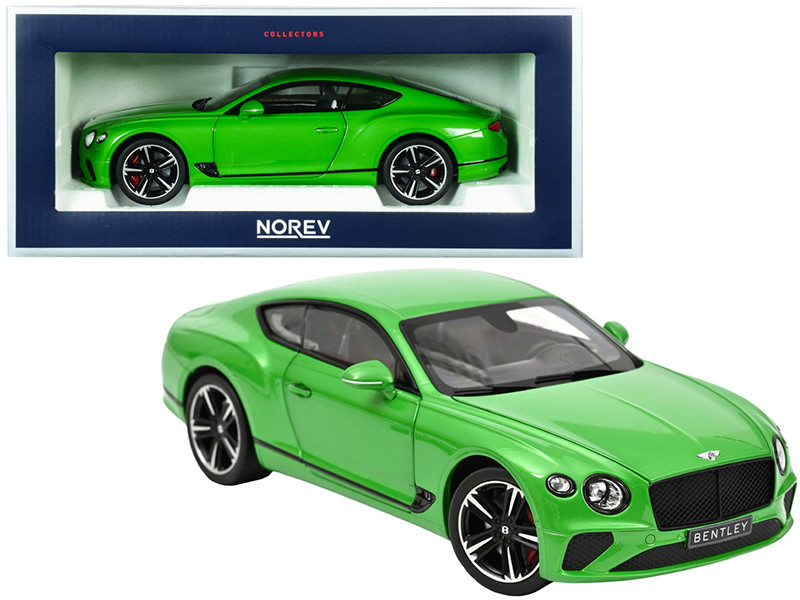 2018 Bentley Continental GT Apple Green Metallic 1/18 Diecast Model Car Norev 182784