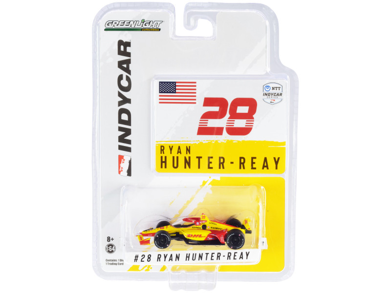 Dallara IndyCar #28 Ryan Hunter-Reay DHL Andretti Autosport NTT IndyCar Series 2021 1/64 Diecast Model Car Greenlight 11506