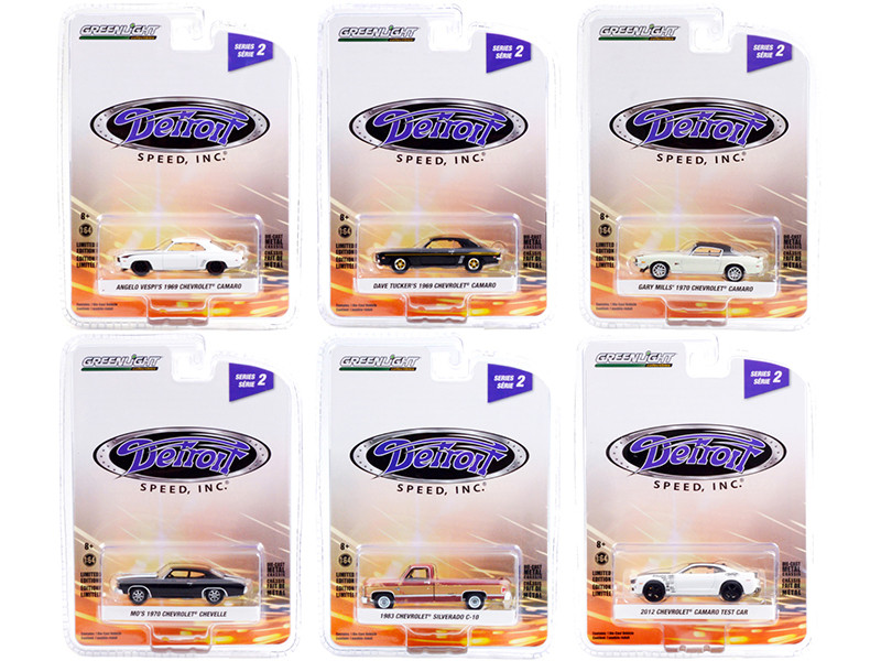 Detroit Speed Inc Set of 6 pieces Series 2 1/64 Diecast Model Cars Greenlight 39070