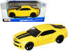 2010 Chevrolet Camaro RS SS Yellow Black Wheels 1/24 Diecast Model Car Maisto 31207