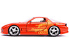 Orange Julius' Mazda RX-7 Orange Metallic Graphics Fast & Furious Series 1/32 Diecast Model Car Jada 31442