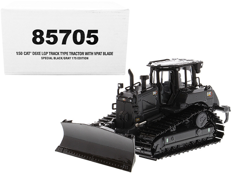 CAT Caterpillar D6 XE LGP Track-Type Tractor Dozer VPAT Blade Operator Special Black 175K Edition High Line Series 1/50 Diecast Model Diecast Masters 85705