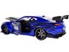 2016 Chevrolet Camaro Widebody Candy Blue Gray Metallic Hood American Flag Graphics Bigtime Muscle Series 1/24 Diecast Model Car Jada 32993