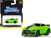 2020 Ford Mustang Shelby GT500 Bright Green Black Stripes 1/64 Diecast Model Car Muscle Machines 15550